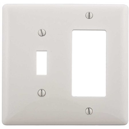 HUBBELL WIRING 2-Gang White Toggle and Decorator Wall Plate P126W